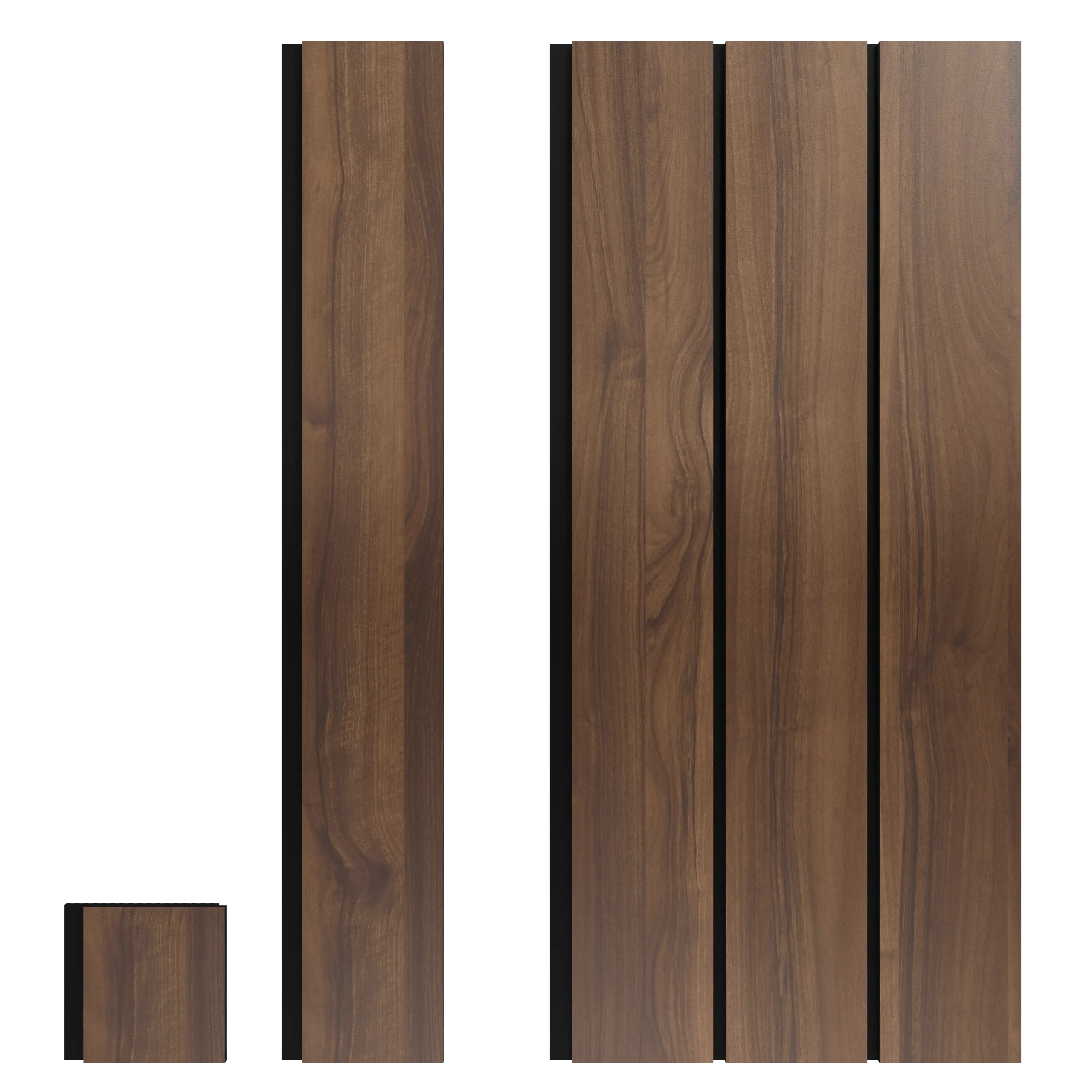 Painel liso de elegância Valentina Walnut