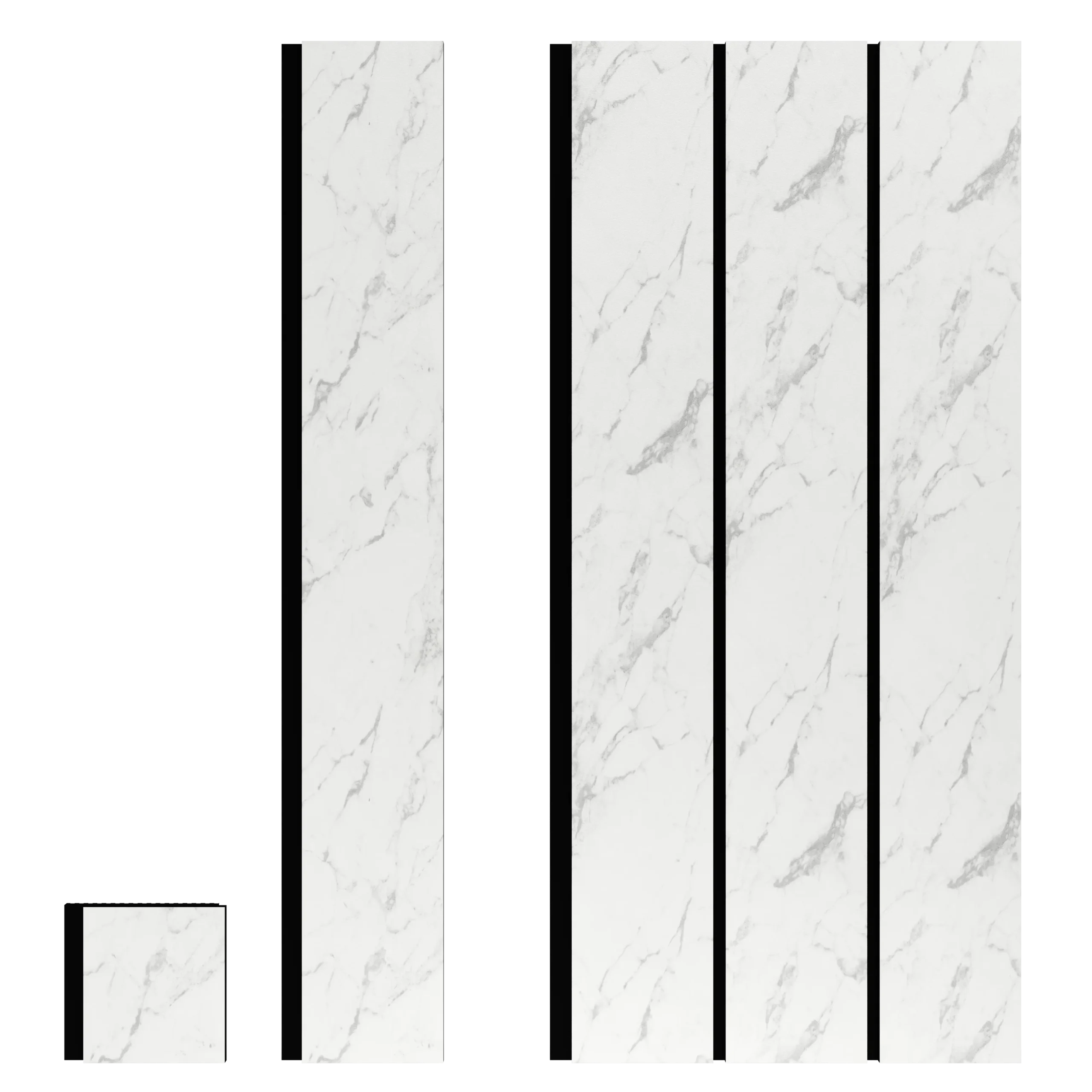 Painel liso de elegância em mármore branco