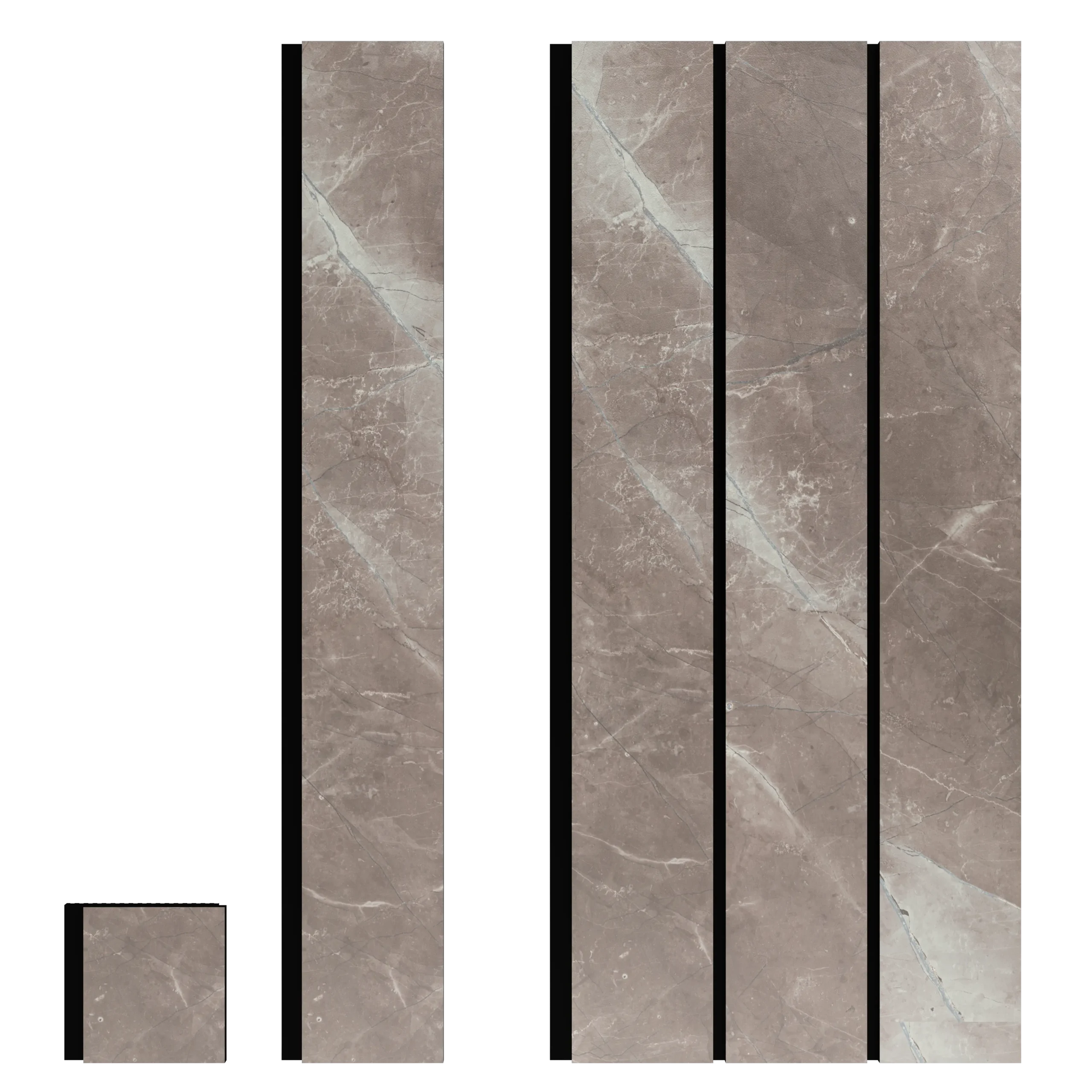 Painel liso de elegância em mármore preto Athena