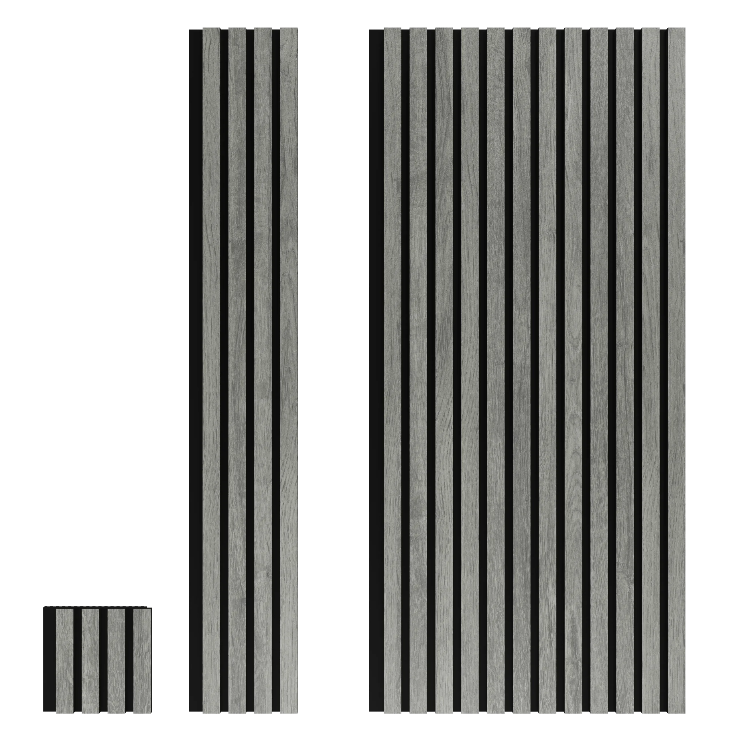 Panneau acoustique extérieur haut de gamme en chêne Amanita gris